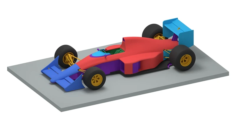 Blender scene / McLaren with overhead area lighting