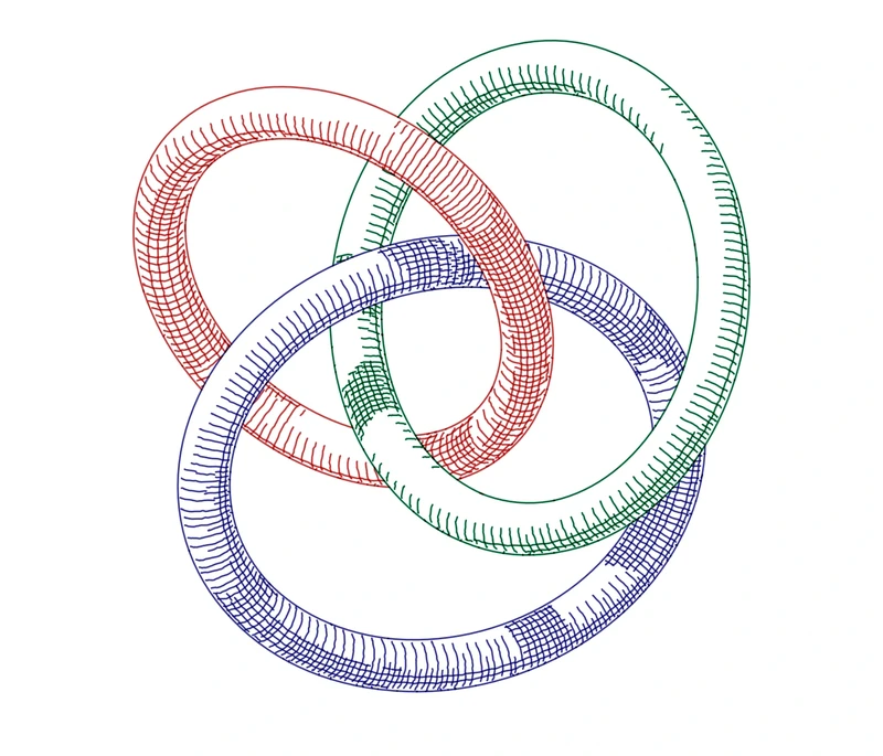 Linked orbits / three-ring weave