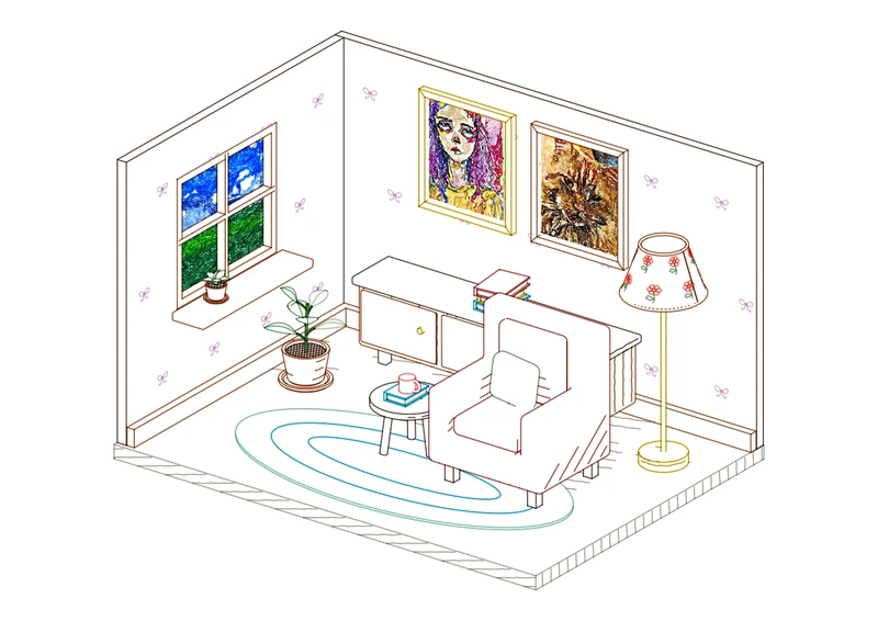 A cosy reading corner