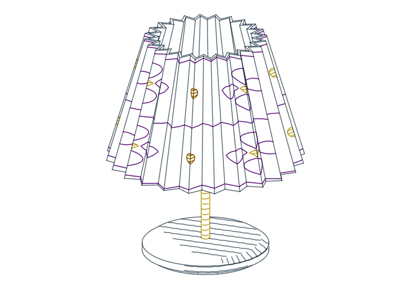 Pleated lampshade / folded surface