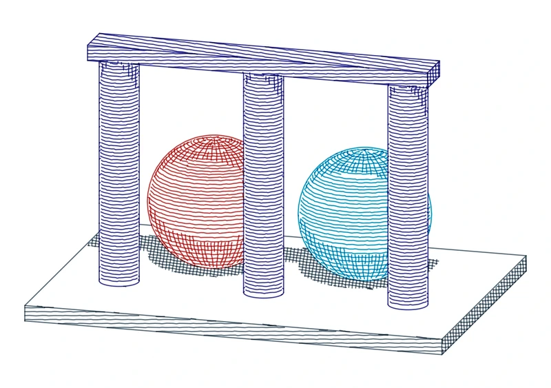 Visibility / Through the colonnade